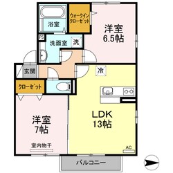 プランドール　ドミールＡ棟の物件間取画像